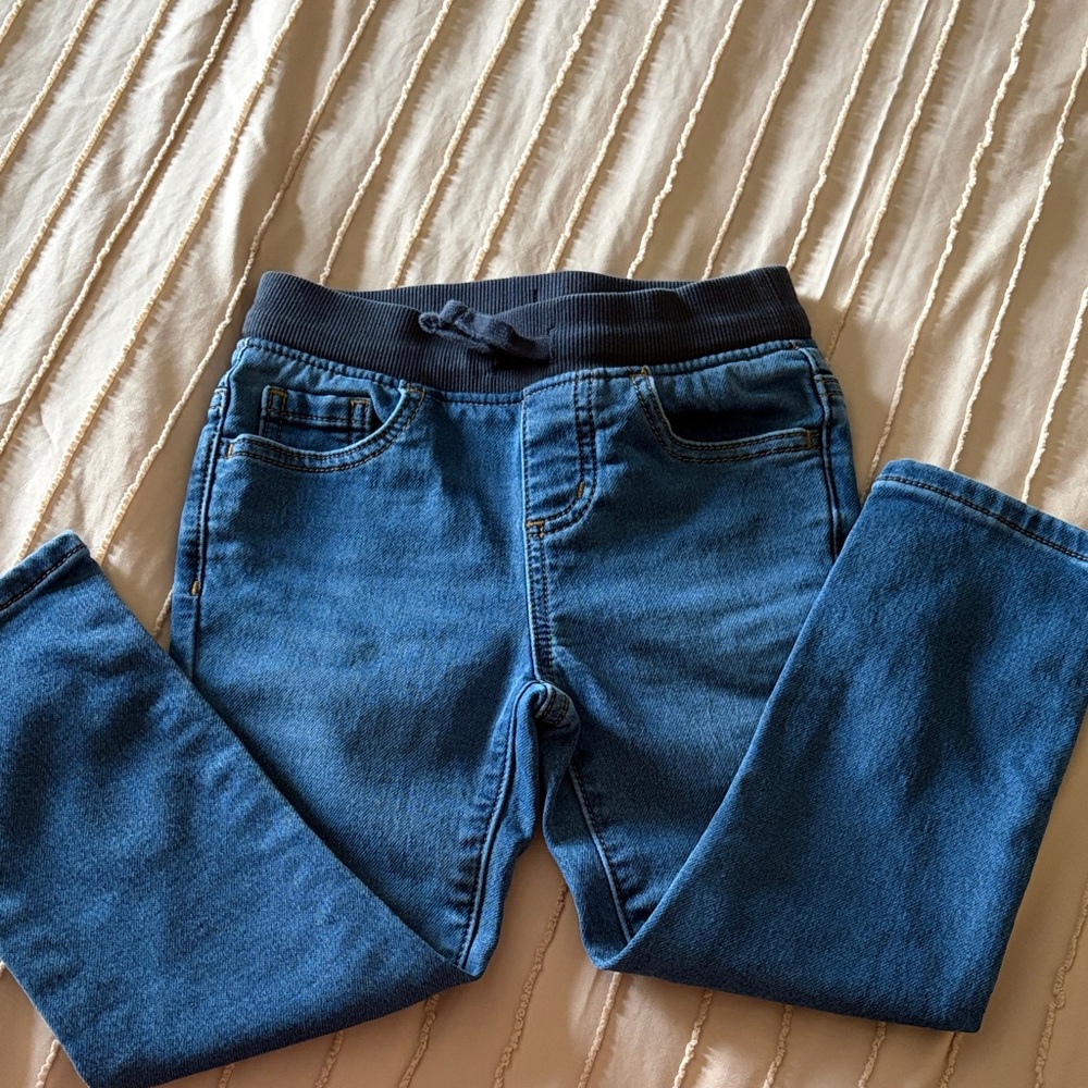 wonder nation Blue Pull-On Kids Jeans with Elastic Waist